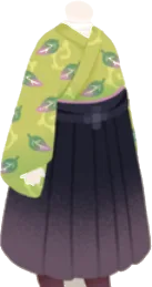 葉っぱ柄のお出かけ袴の画像