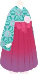 花柄のお出かけ袴の画像