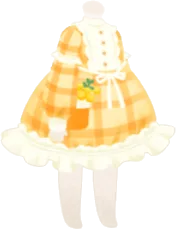 ミモザのチェックワンピースの画像