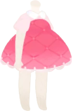 苺色のキルトワンピースの画像