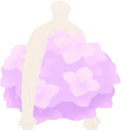 紫陽花の服の画像
