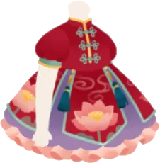 蓮柄のチャイナドレスの画像