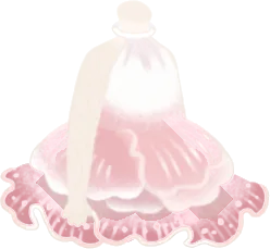 たゆたうピンクチュールワンピの画像