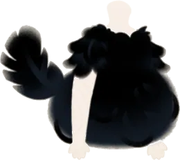羽毛ワンピース・黒の画像