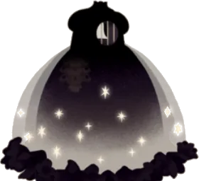 窓のついた黒いワンピースの画像