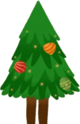 飾り付け待ちクリスマスツリーの画像