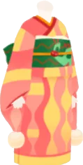 朗らかな着物の画像