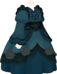 展示物のレプリカドレス・青の画像