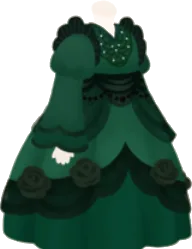展示物のレプリカドレス・緑の画像