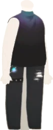 シンプルなブラックコーデの画像
