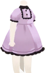 黒フリルのパープルワンピの画像
