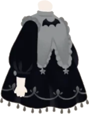 誇らしげな魔女のフリルワンピの画像