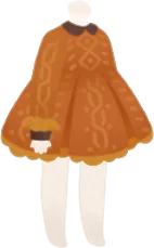 秋色かぎ編みワンピースの画像
