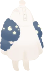 ふわもこ雲のロングワンピ・白の画像