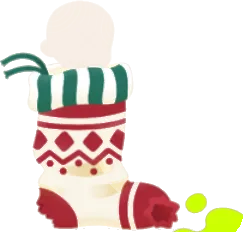 プレゼントを待ちくたびれた靴下の画像