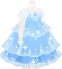 夜空に輝くドレスの画像