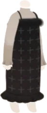 ツイードロングワンピ・黒の画像