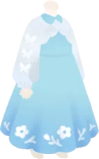 雪解けの花柄ワンピースの画像