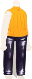 動きやすい橙色のセットアップの画像