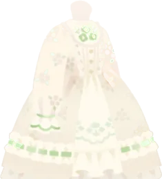 花柄カントリーワンピ・白の画像