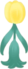 佇むチューリップの画像