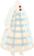 素朴なチェックワンピ・ブルーの画像