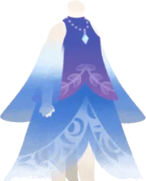 宵口の空のロングドレスの画像