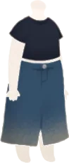 デニムスカートコーデ・黒の画像