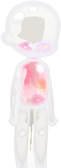 花を閉じ込めたホム型ガラス瓶の画像