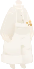 ふんわりオーバーオール・白の画像