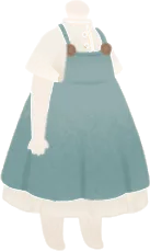 素朴なナチュラルシャツワンピ・青の画像