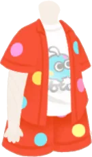 ヨーヨー柄セットアップの画像