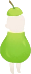 ツヤツヤな洋梨の画像