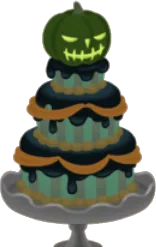 大きなハロウィンケーキの画像