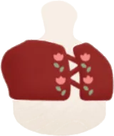 採集者の赤いベストの画像