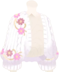 ケーブル編みカーディガンの画像
