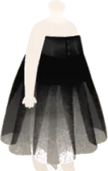 黒のコルセットチュールの画像