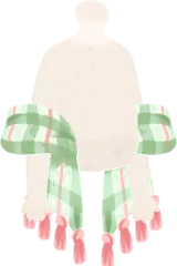 緑チェックストールの画像