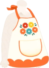 レトロなお花エプロンの画像