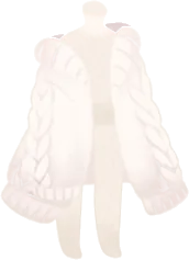 厚手のロングニットカーディガンの画像