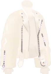 ライダースジャケット・白の画像