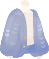 パープルニットカーディガンの画像