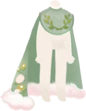 グリーンプランツクロークの画像