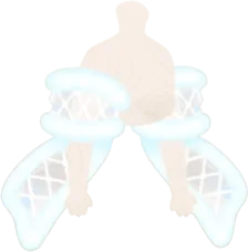 ファー付きショールの画像