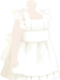 フリル付きホワイトエプロンの画像