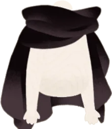 猟師の黒いマントの画像