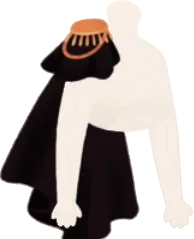 マジシャンの肩マント・黒の画像