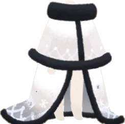 白い冬魔法のロングケープの画像