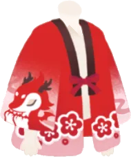 ツノツキウリュー柄の半纏の画像