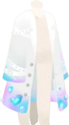 淡く光るコート・白の画像